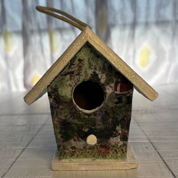 Handmade Birdhouse Ornament - Picture 1 of 13